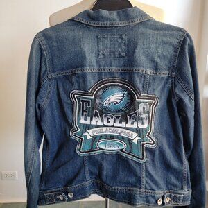 Sonoma Jean Lifestyle NFL Eagles Denim Jacket (Size: M)